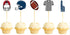 Football Sport Cupcake Toppers Cake Decorations Toppers Picks for Sport Themed Birthday Baby Shower Wedding Party Supplies 25PCS...