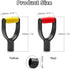 MroMax Shovel D Grip Handle, 1-1/4" Inner Diameter 32mm PVC Spade Snow Shovel Replacement Handle Garden Accessories for Digging Raking Tool Yellow...