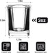 Ruckae 12 Pack 2 OZ Shot Glasses Set Clear Shot Glasses Bulk with Heavy Base Bar Square Glass Shot Cups for Vodka Tequila Whiskey Liquor...