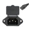 QTEATAK 2 Pcs AC 250V 10A IEC 320 C14 Panel Mount Plug Adapter Power Connector Socket with Spring Cover...