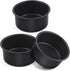E-far 4 Inch Cake Pan Set of 3, Nonstick Stainless Steel Mini Round Cake Pans Tin, Small Size for Baking Smash Cakes/Cheesecake, Stainless Steel C...