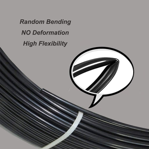 50 FT Pneumatic Air line, 1/4 Od Nylon Tubing,Air Line 1/4 inch OD,1/4 Air Line,15 Meters Air Brake Tubing Nylon Air Hose for Air Brake System Or ...