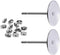 400pcs Hypoallergenic Stainless Steel Earrings Posts Flat Pad Blank Earring Pin Studs with Butterfly Earring Backs for Jewelry Making Findings (8m...