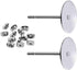 400pcs Hypoallergenic Stainless Steel Earrings Posts Flat Pad Blank Earring Pin Studs with Butterfly Earring Backs for Jewelry Making Findings (8m...