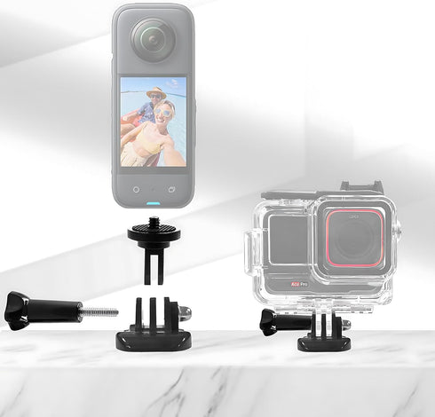Flexible Adhesive Mount for Insta 360 ACE Pro ONE X4 X3 X2 X RS R GO 3 2, Helmet Sticky Mounts Buckle Mount Screw Accessory Kit Compatible with Go...
