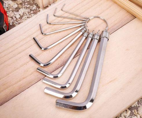 Allen Wrench Hex Key Set -Set Sizes 1.5-6mm - Pure steel (10 WRENCHES - INDUSTRIAL GRADE)...
