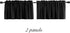 DONREN 12 Inches Long Black Valances for Windows - 2 Panels Blackout Window Valances for Basement with Rod Pocket (42 Inches Wide)...
