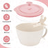 Microwave Ramen Bowl Set, Noodle Bowl With Phone Stand, Large Wheat Straw Soup Mug Bowl with Lid Handle, Dishwasher Safe Ramen Instant Noodles Coo...