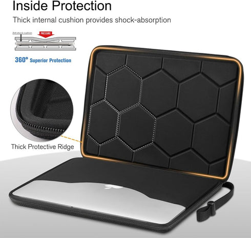FINPAC Hard Laptop Sleeve Case for 13-inch MacBook Air M3 2024, 14-inch MacBook Pro M3/M2/M1 A2918 A2992 A2779 A2442, 13'' MacBook Air/Pro, Waterp...