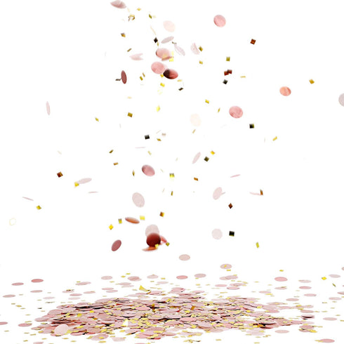 TecUnite Round Tissue Paper Table Confetti Dots for Wedding Birthday Party Decoration, 1.76 oz(Rose Gold Confetti,1.5 cm)...
