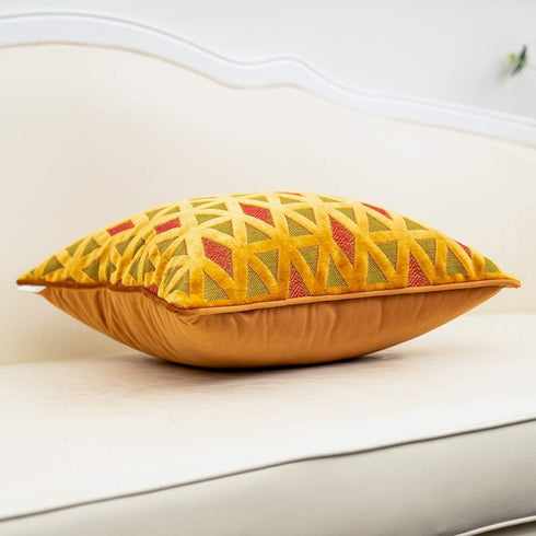 Alerfa 12 x 20 Inch Rectangle Diamond Plaid Striped Embroidery Cut Velvet Cushion Case Luxury Modern Lumbar Throw Pillow Cover Decorative Pillow f...