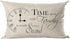 Ramirar Black Word Art Quote Time Spent with Family Every Second is Worth Clock Decorative Lumbar Throw Pillow Cover Case Home Living Room Bed Sof...