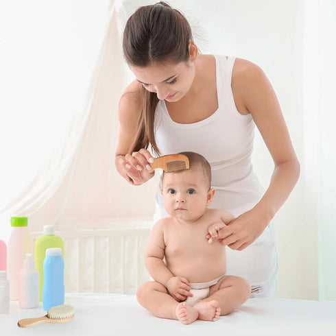 Baby Hair Brush Set – Soft Baby Brush Set for Newborns, Baby Comb and Brush Set Girl and Boy, Toddler Hair Brush and Toddler Comb - Baby Gift Set...