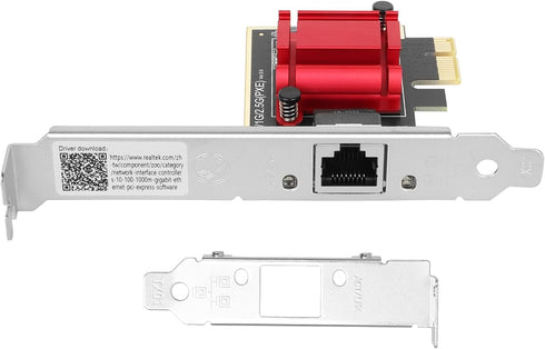 2.5Gb Network Card PCIe Realtek RTL8125B Chip 2500/1000/100Mbps 2.5GBase-T Network Adapter RJ45 LAN Support PXE pour Windows/Linux/MAC...