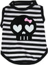 Petitebella Black Skull Face Puppy Dog Shirt (Stripes, Small)...