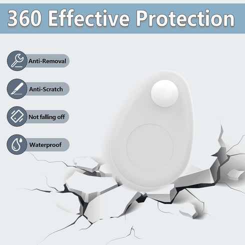 2 Pack Waterproof AirTag Holder for Kids Hidden, Anti-Removal GPS Tracker Case Compatible with Apple Airtag, Anti-Lost Silicone Protective Case wi...