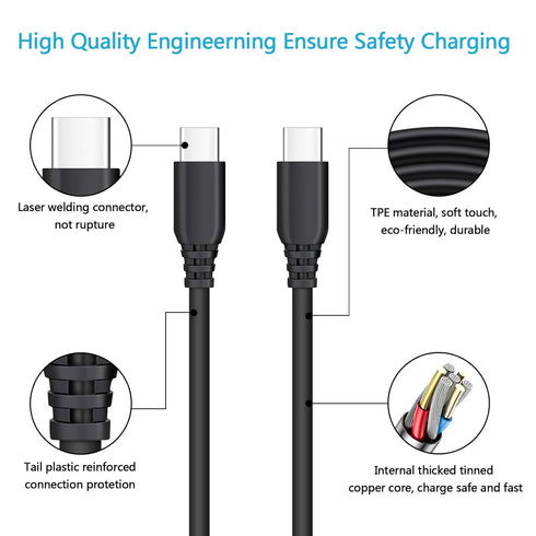 1Pack (6ft) Samsung Super Fast Charging Cable for Samsung Galaxy Z Fold 6 Flip 6 S24 Ultra Plus S23 S22 S21+ S20 FE 5G, A55 A35 A25, Laptop, Table...