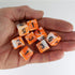 Orange and White Dice - 8 D6 Set - 'Troll Slayer'...