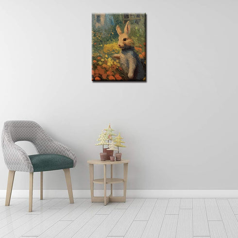 Tucocoo Rabbit Paint by Number for Adults, DIY Digital Oil Painting Kits on Canvas with Brushes and Acrylic Pigment, Garden Cute Animal Abstract S...