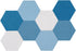 8 Pcs Hexagon Felt Bulletin Board Tiles, Self Adhesive Felt Pin Board Wall Tiles for Photos, Pictures, Memos (Cyanine)...