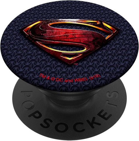 DC Comics Justice League Superman Logo PopGrip Phone Grip - Black, Compatible with Most Phones, Tablets and Cases...