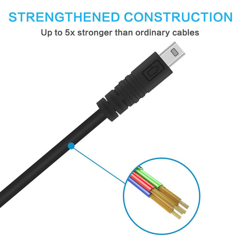 Alitutumao Replacement USB Charger Cable Photo Transfer Cord Compatible with Panasonic Lumix Camera DMC-G7 ZS40 ZS50 TS30 SZ3 TZ8 TZ11 TZ15 TZ24 a...