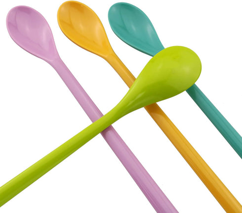 4PCS 8.9 inches Long Handle Spoons Long Handle Mixing Spoon Coffee Spoons Tall Iced Tea, Ice Cream Sundae, Cocktail, Hot Chocolat Stirring Longdri...