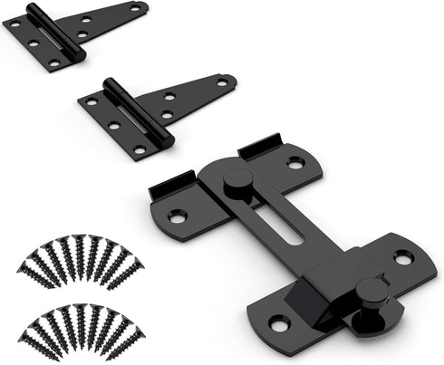 2 Inch T Strap Hinges, 2 Pack Tee Hinge, T-Gate Hinges, Gate Strap Hinges, Wooden Fences, Barn Door, Shed Doors,Cabinet Door,Pet house Door,Closet...