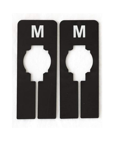 NAHANCO QSDBWKIT2, Black Rectangular Clothing Size Dividers with White Print for XS-XL, Kit of 25 (5 Sizes of 5 Each)...