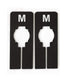 NAHANCO QSDBWKIT2, Black Rectangular Clothing Size Dividers with White Print for XS-XL, Kit of 25 (5 Sizes of 5 Each)...
