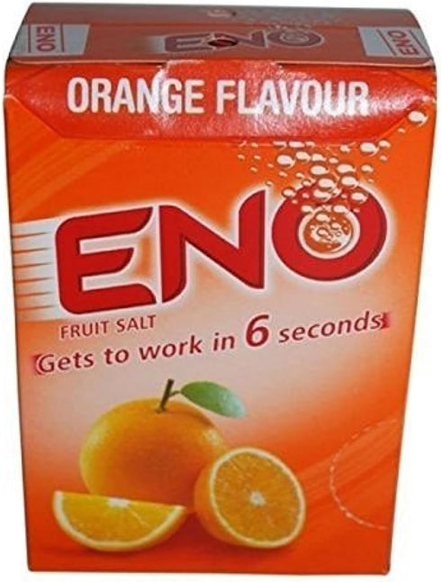 Eno Fruit Salt Antacid Powder - ORANGE Flavor - 1 Carton (30 Sachets)- 5 g Each...