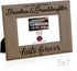 KATE POSH The Love Between Grandma and Granddaughter Lasts Forever, Engraved Grey Leather Frame, Grandma Gifts, First Time Grandma, Mother's Day (...
