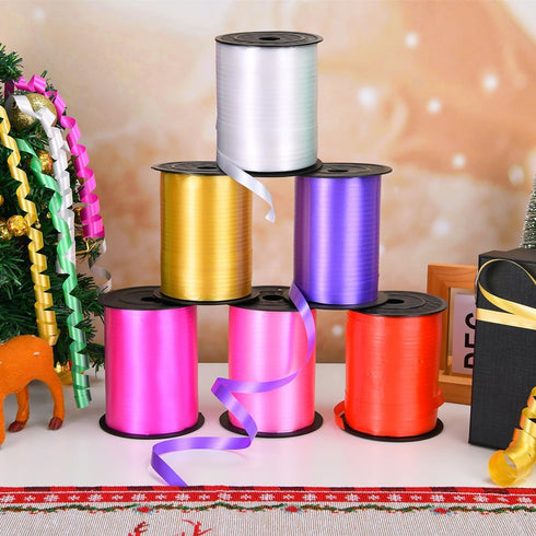 Ribbon,250 Yard Curling Ribbon for Crafts, Balloon Ribbon, 3/8" Ribbon for Gift Wrapping, Florist Flower (1 Roll) (White)...