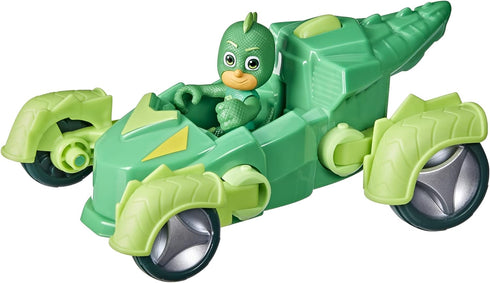 PJ Masks Gekko Deluxe Vehicle Preschool Toy, Gekko-Mobile Car with 2 Wheel Modes and Gekko Action Figure for Kids Ages 3 and Up...