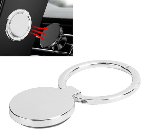 Phone Ring Holder, Mobile Phone Finger Ring Grip 360 Adjustable Metal Phone Holder Magnetic Car Mount for Mobile Phones and Tablets(Silver)......