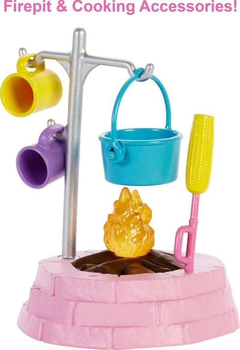 Barbie It Takes Two Skipper Doll & Accessories, Camping Playset with Doll, Campfire, Pet Bunny, Sticker Sheet & More...