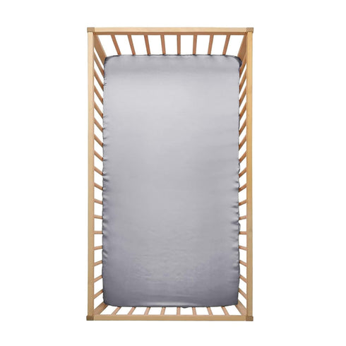Pro Goleem Satin Soft Crib Sheet Great for Baby with Sensitive Hair Silky Baby Sheet Gray Unisex 52’’x28’’x8’’ Fitted Sheet...