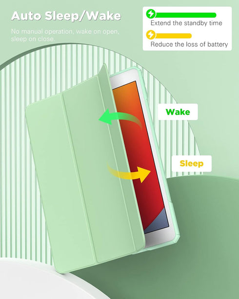 TiMOVO Case for iPad 9th Generation 2021/iPad 8th Generation 2020/iPad 7th Generation 2019 10.2 inch with Pencil Holder, Slim Protective Cover wit...