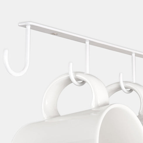 Mkono Under Cabinet Mug Hanger Set of 3 Metal Mug Hooks Coffee Cup Holder with 12 Hooks Simple Mug Organizer for Cabinet Shelf Modern Mug Storage ...