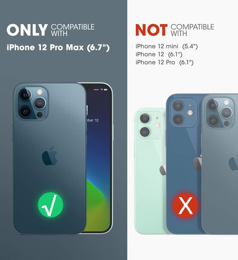 SupCase Unicorn Beetle Style Series Case Designed for iPhone 12 Pro Max (2020 Release) 6.7 Inch, Premium Hybrid Protective Clear Case (Black)...