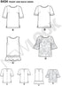 NEW LOOK Patterns Misses' Tops with Fabric Variations Size A (10-12-14-16-18-20-22) 6434...