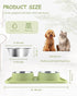 Cat Bowls for Food and Water, Upgrade Cat Food Bowls for Indoor Cats, Premium Removable Stainless Steel Double Bowls with Silicone Anti-Slip Pads,...