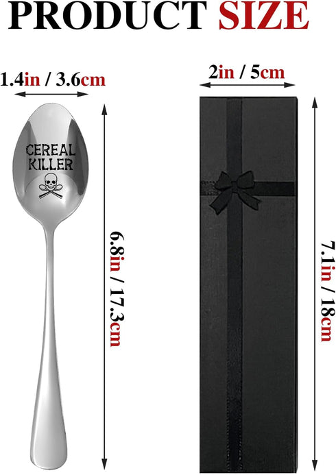 Cereal Killer,Funny Engraved Stainless Spoon, Cereal Spoon, Cereal Lovers Gift,Food Lover Gifts,Best Friend Spoon Gift(With Gift Box)...