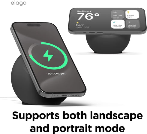 elago MS2 Charging Stand Compatible with MagSafe Charger - Premium Silicone, Compatible with iPhone 16/15/14/13/12 Series, Designed for MagSafe St...