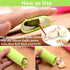 Garlic Press Rocker Stainless Steel, 3-in-1 Garlic Mincer+ Garlic Peeler Silicone+ Brush, Garlic Pounding Tool Mincer Masher Clove Mincing Crusher...