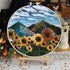 Embroidery Starter Kits with Sunflower & Mountains Pattern and Instructions, Plastic Embroidery Hoops,Threader,Color Threads and Needles,Embroider...