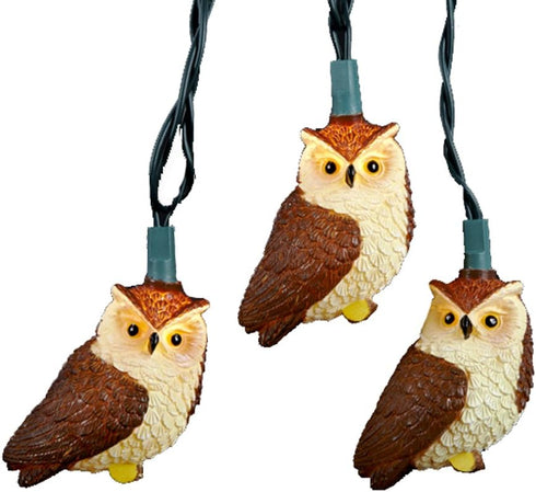 Kurt Adler 10-Light Brown Owl Light Set...