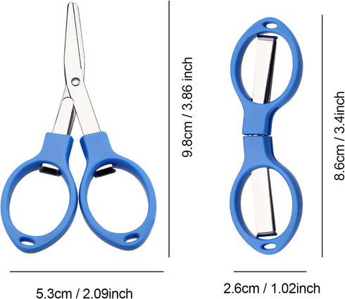 Folding Scissors Small Foldable Scissors Mini Travel Stainless Steel Portable Scissors Bulk Glasses Shaped Anti Rust Sewing Cutter Shear for Nurse...