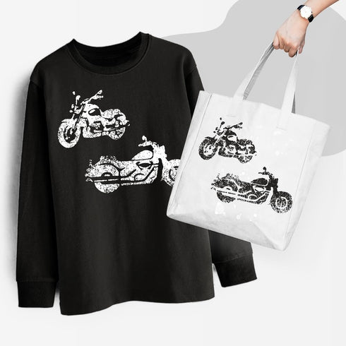 Motorcycle Bike Stencil Template - Reusable 8.5x11 Inches for Painting on Walls, Wood, and Crafts Stencils for DIY Artistry - LIONX...