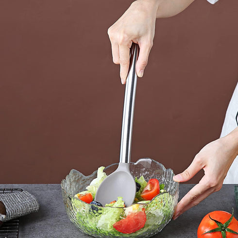 Berglander Cooking Spoon, Non-stick Silicone Solid Serving Spoon, Basting Spoon, Spoon For Cooking, Kitchen Spoon, Dishwasher Safe, Easy to Clean...